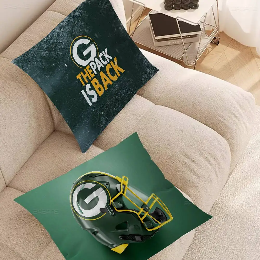 Green BayS PackerS وسادة هدية ديكور مكتب المنزل وسادة غرفة نوم أريكة غطاء وسادة السيارة كيس وسادة #5