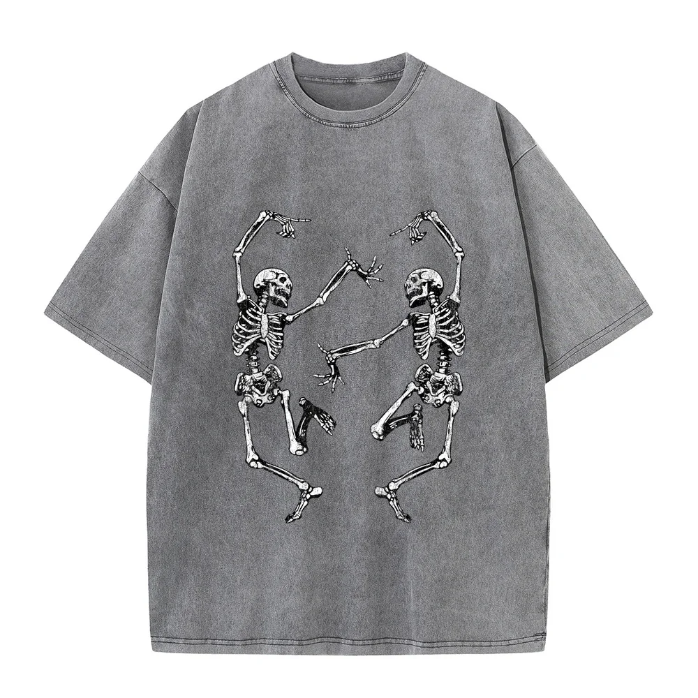 Man Tee Shirt Dance Of Death Macabre Skeleton Skull Halloween T-Shirt Personnalisé Designer Print Shirts 3XL Multi Color Clothes