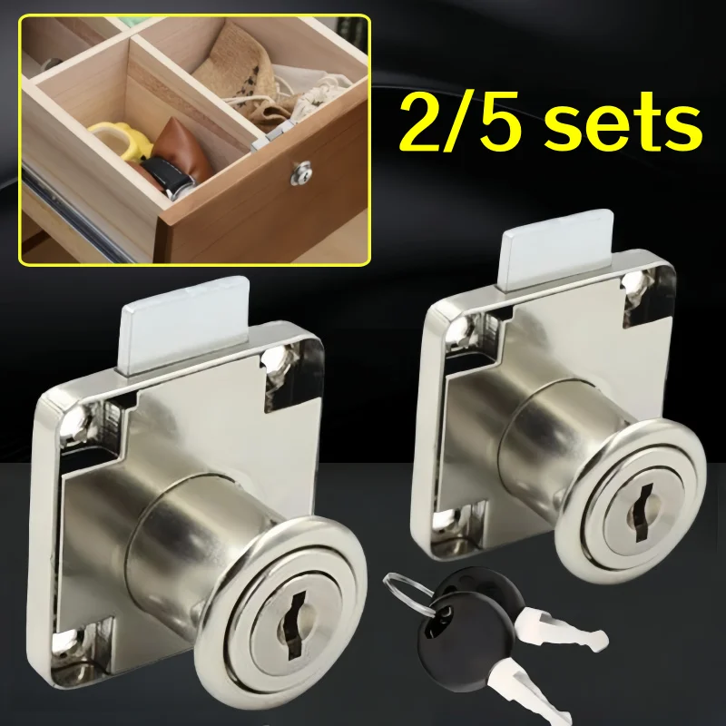 2/5sets of drawer locks with keys anti-theft locks drawer locks for bedside tables and wardrobes hardware accessory furniture