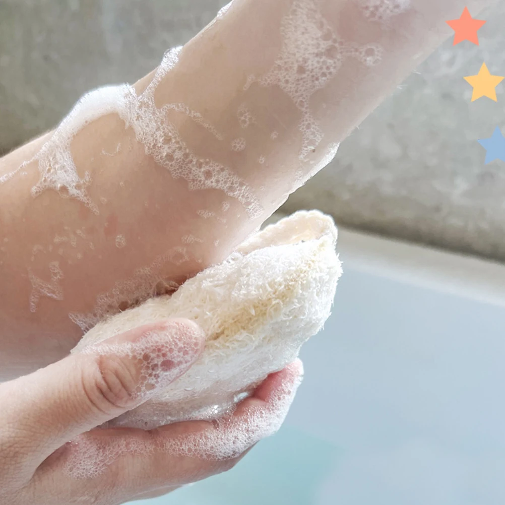 

2Pcs Exfoliating Bath Scrubber Loofah Double Side Shower Body Wash Scrubber Soft Exfoliate Dead Skin Remover Portable Loofah