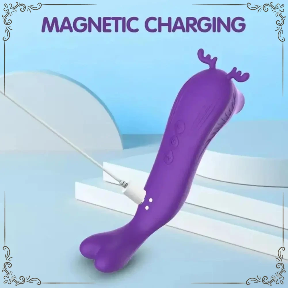 Reindeer Sucking Vibrator for Women Nipple Clitoris Sucker Stimulator Massager Vibrating Portable Type Female Adult Sex Toys - view 2