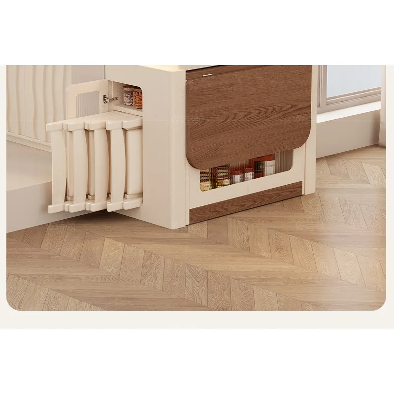 Body dining table Household retractable medieval style living room folding guide table Kitchen bar counter