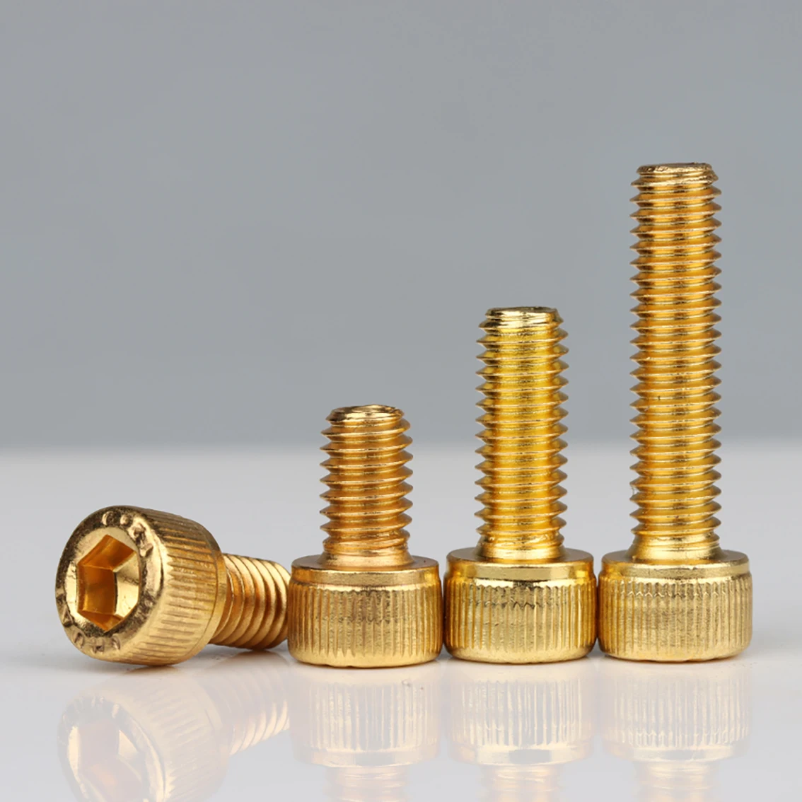 Hex Socket Cap Cup Head Screw Titanium Gold Plated M6 M8 Allen Bolts 12.9 Grade Length 4-50mm