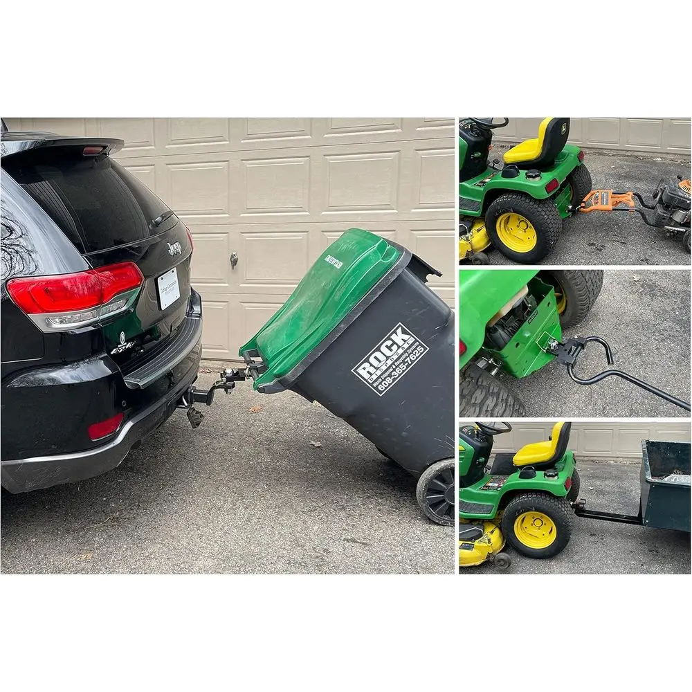 

Premium Combo Hitch for Hauling Lawn & Garden Equipment and Wheeled Trash Cans