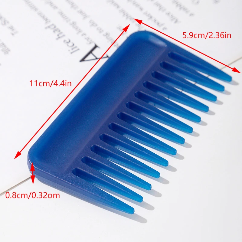 *1Pc Big Teeth Heat-resistant Large Wide Tooth Comb Detangling Hairdressing Comb Multicolor Flat Comb Hair Salon Styling Tool