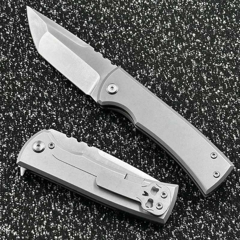 

Folding Knife chaves 229 D2 Steel blade Titanium Alloy Handl edc multitool knives utility outdoor campin cutting titanium knife