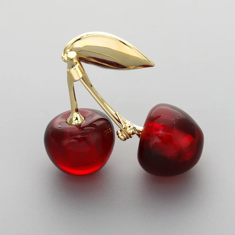 Fashionable and Sweet Cherry Cherry Cherry Chestnut Bracelet Simple and Fresh Fruit Alloy Pins Versatile Suit Accessories