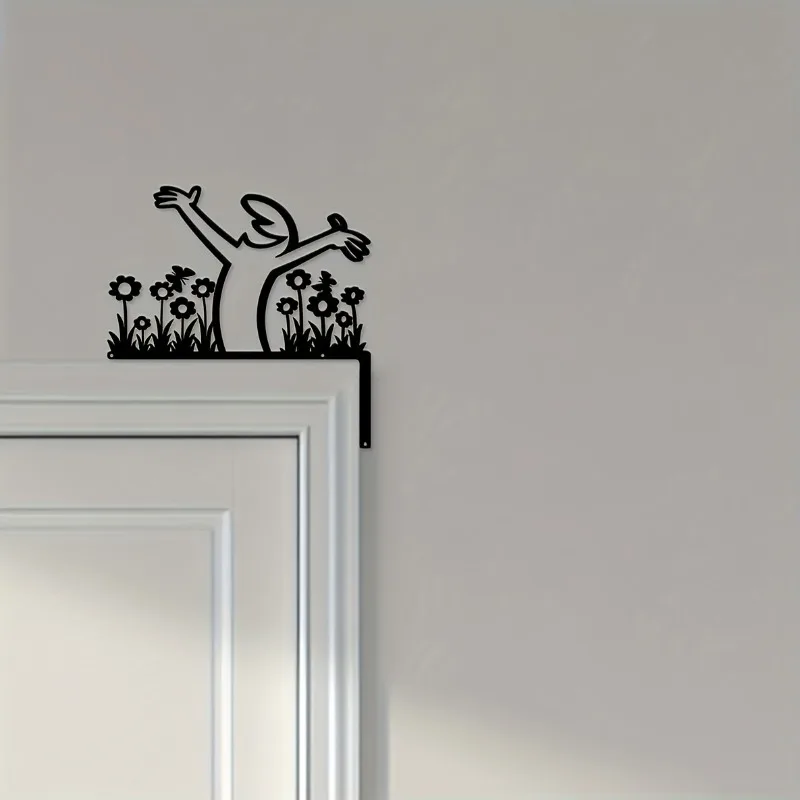 خط تجريدي لزاوية الباب الحديدي، تصميم مجوف للديكور، قوي ومتين لتغطية عيوب غطاء ديكور المنزل #2