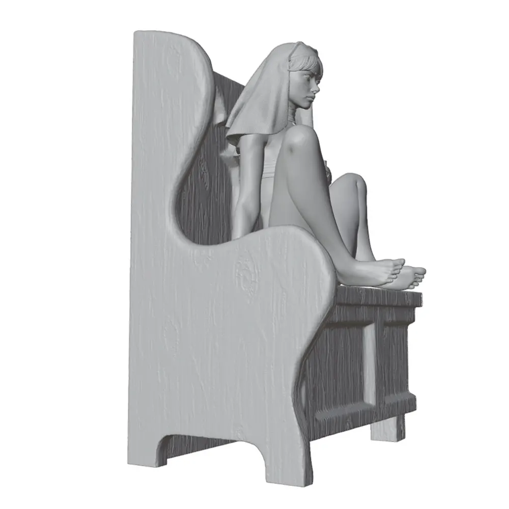 1/24/12/6 Desk ornament,NSFW,Sexy girl resin model kit, mini 3D printed gray figure statue, unpainted,unassembled