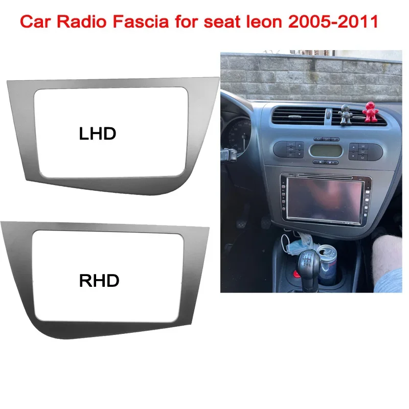 

2-диночный автомобильный радиоприемник для Seat Altea Leon Toledo 2004-2009, стерео панель, монтаж на приборной панели, комплект отделки, рамка, рамка