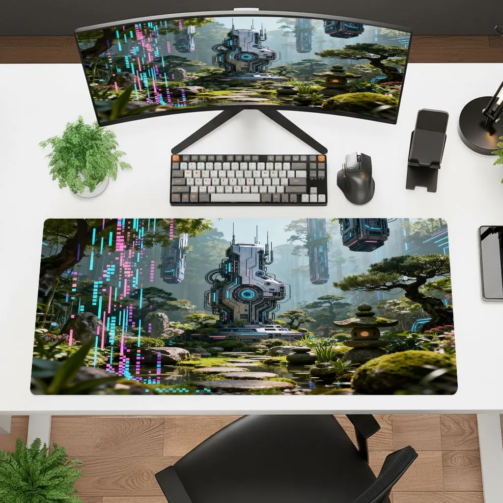 Iron Art Space Station Desk Mat Ultra HD Print Non Slip Rubber Washable Gaming Laptop Mouse Pad Multiple Sizes For Office PC Key