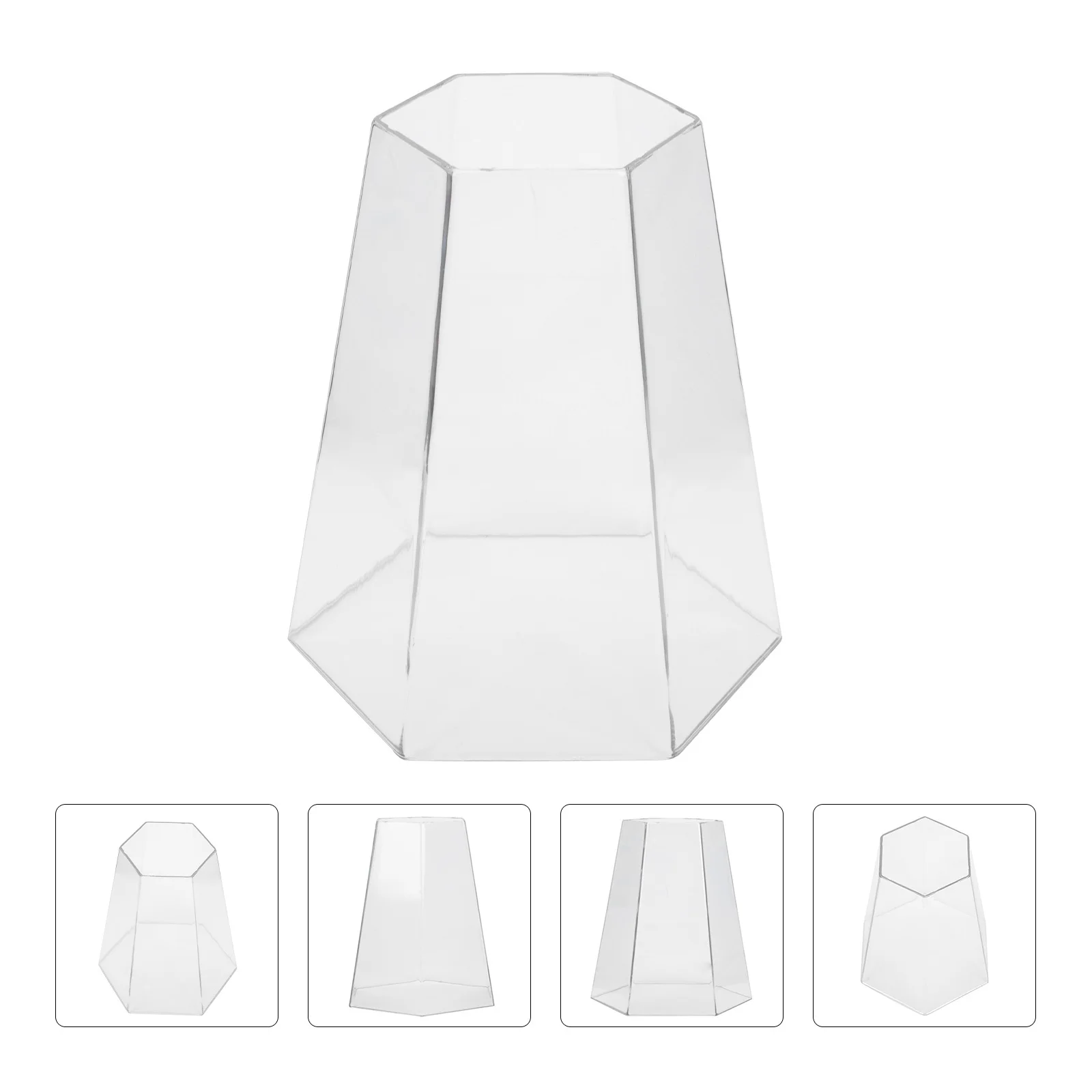 

2Pcs Hexagonal Acrylic Lampshades Durable Waterproof Light Covers Outdoor Wall Lamp Protector Garden Lamp Decor