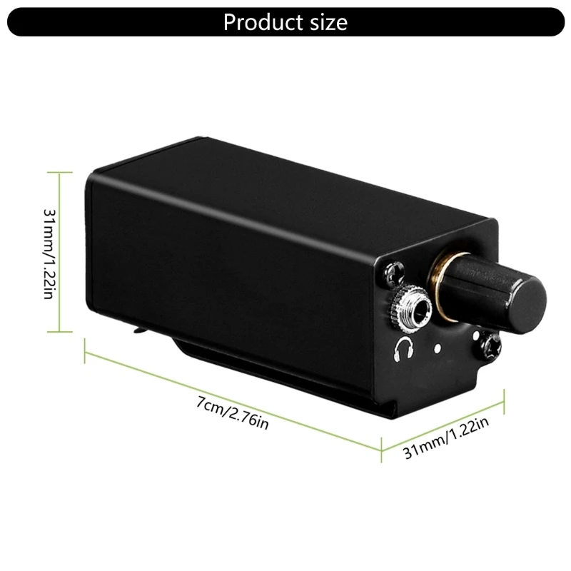 Portable Headphone Amplifier With Double TRS Inputs, In-Ear Monitors Amplifier Amplifier for In Ear Monitoring