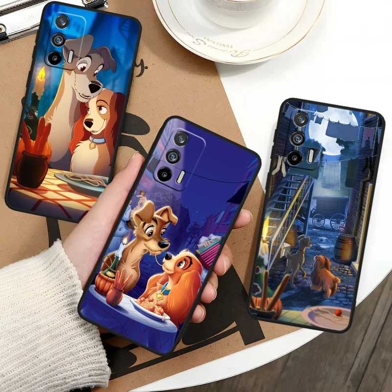 

Lady And The Tramp For OPPO Realme GT Neo 10 9i 8i 7i 6s 5 Narzo 50i 50A 240W Pro Plus Black Soft Phone Case