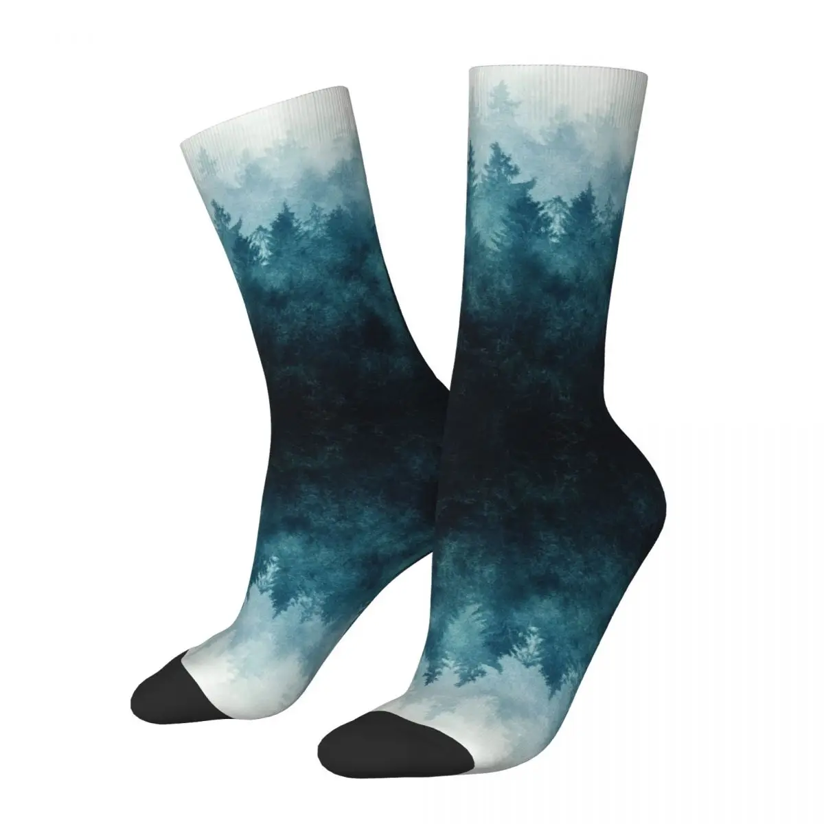 

Foggy Fall Wilderness Forest Socks Harajuku High Quality Stockings All Season Long Socks Accessories for Man's Woman's Gifts