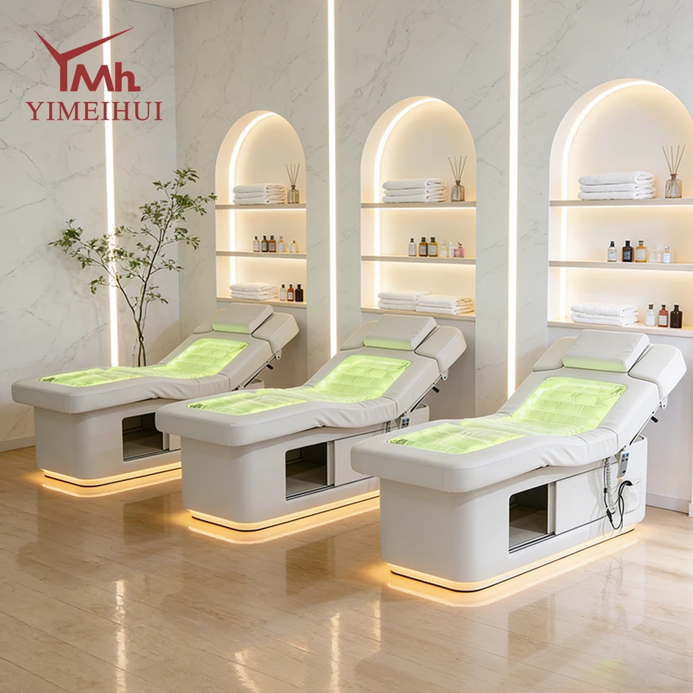 2 Motor Automatic Lifting Multifunctional Synthetic Leather Beauty Bed Beauty Salon Dedicated Massage Bed for Salon