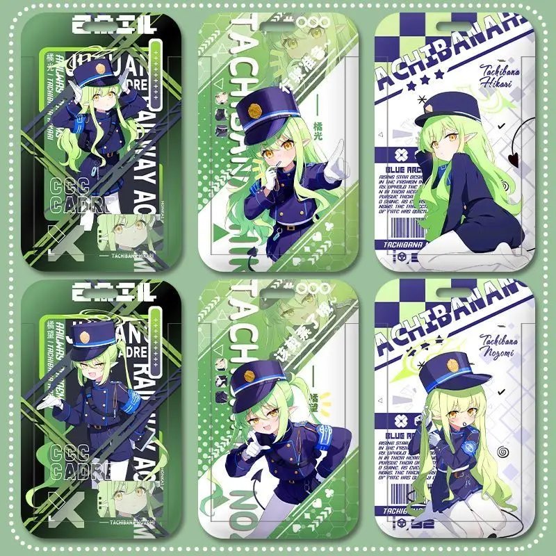 Archivio azul Tachibana Nozomi tarjetero Anime identificación de crédito tarjeta de autobús banco soporte de exhibición de fotos funda protectora