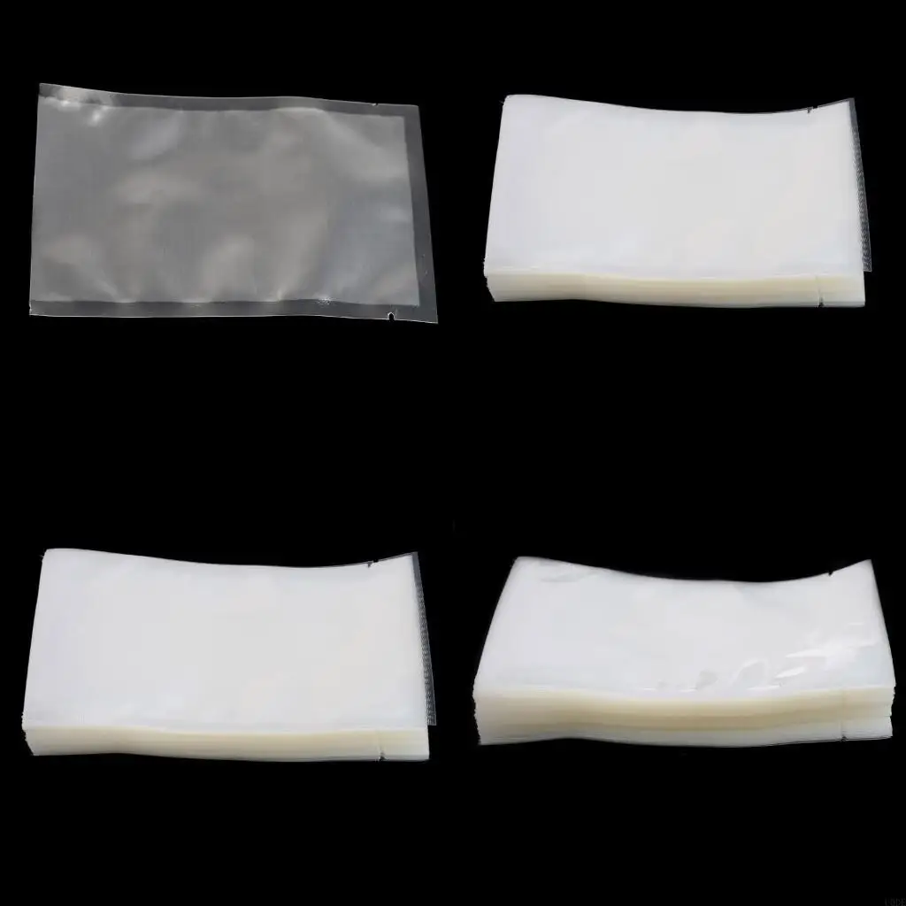 100Pcs Vacuum Bag Storage Sealer Space Packing Commercial Saver 5 Size