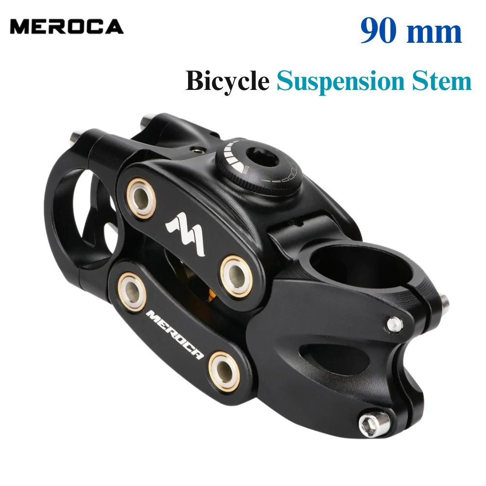 

MEROCA Bicycle Stem MTB Suspension 90mm Aluminum Alloy High Strength with Damping Gravel Road Bicycle Shock Absorbing Riser