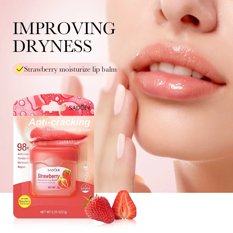 2 In 1 Fruit Plant Lip Balm Hydrating Anti-Cracked Essence Lipstick Primer Lip Care For Lip Make Up Cosmetics