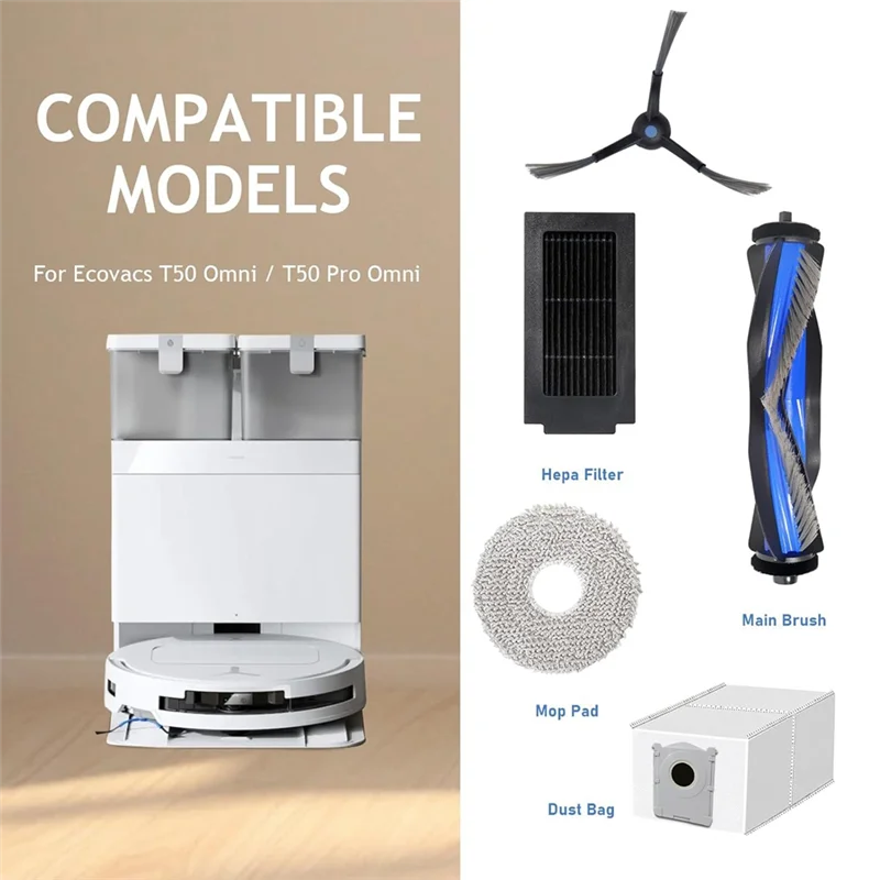 Peça de reposição para ecovacs t50 pro omni/t50 omni/t50 max/t50 max pro/t50 pro acessórios para aspirador de pó