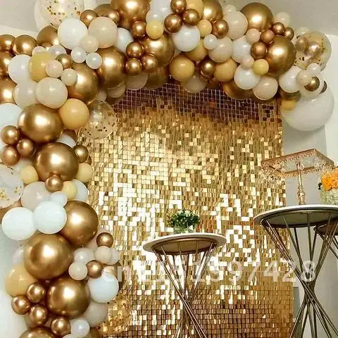 2M Sequin Backdrop Party Background Curtain Wedding Decor Baby Shower Glitter Wall Foil Birthday Curtain