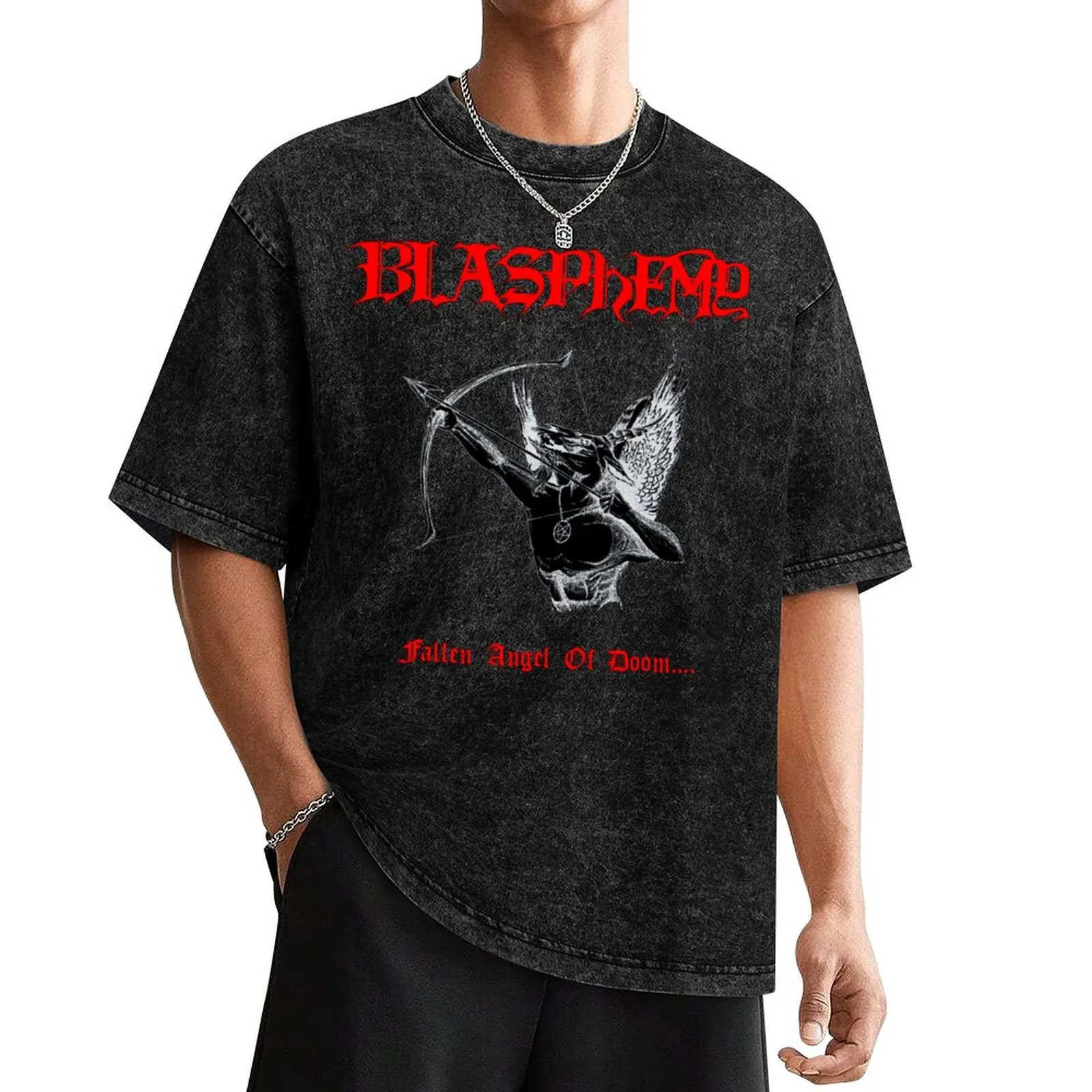 Blasphemy - Fallen Angel of Doom T-Shirt oversized graphic tee clothes plain mens clothes