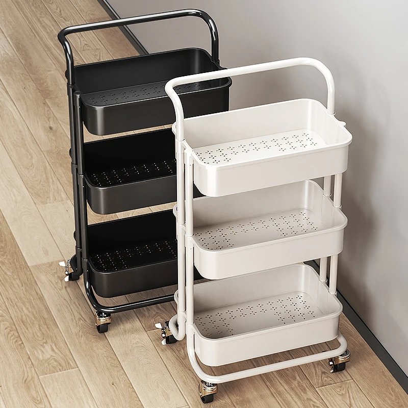 Small cart storage rack, floor to floor, multi story kitchen, mobile snacks, bathroom, bathroom, baby bedroom, storage rack