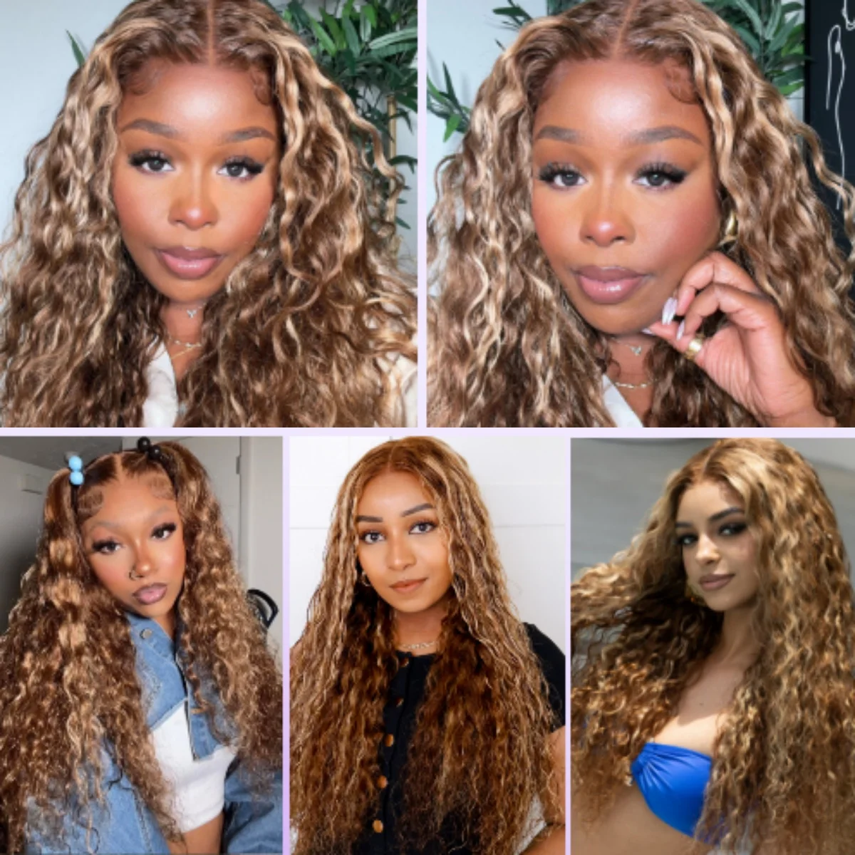 Парик женский с прозрачной кружевной передней частью, 200% плотности, 5 Х5