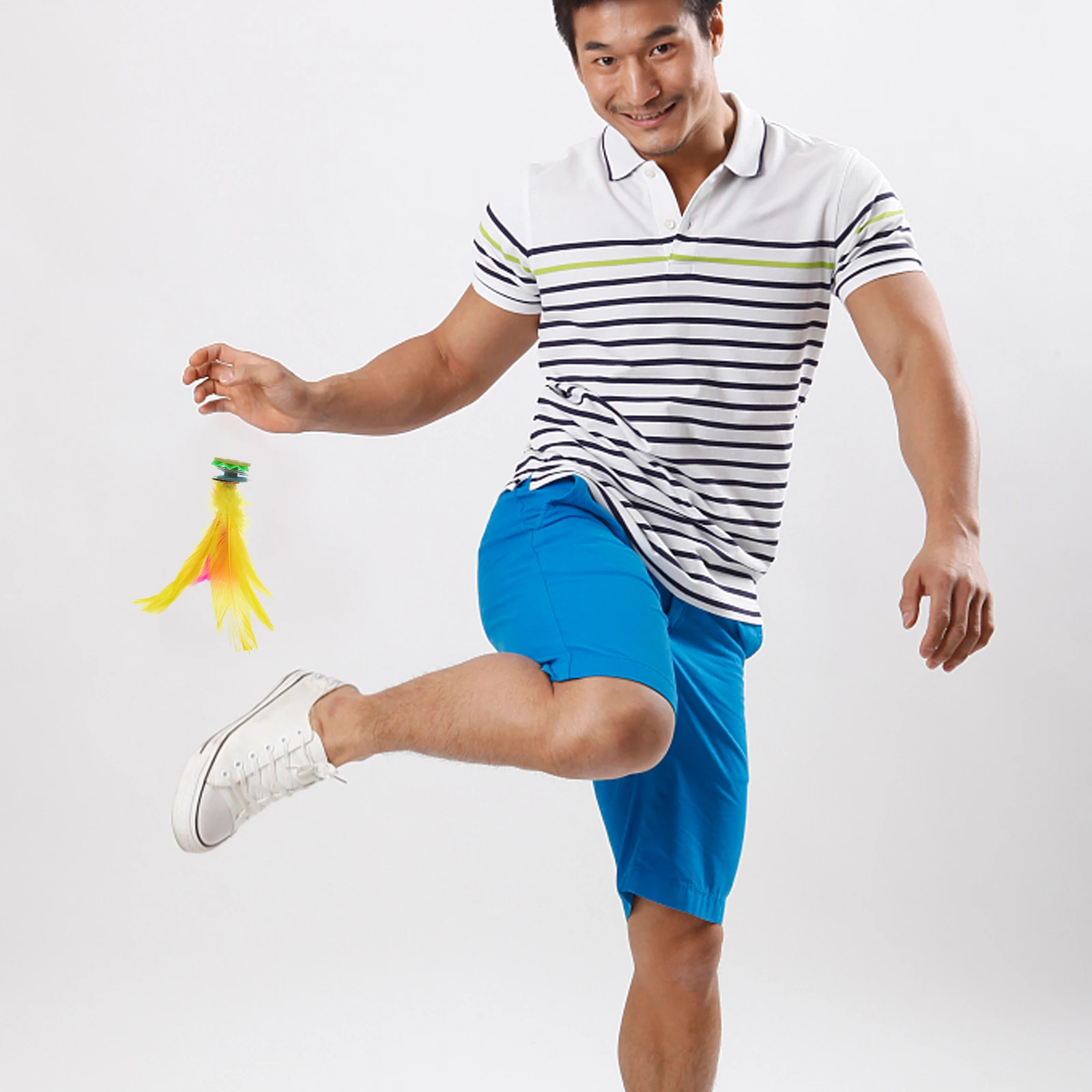 

Colored Lotus Shuttlecock Outdoor Fitness Yellow Goose Chinese Jianzi