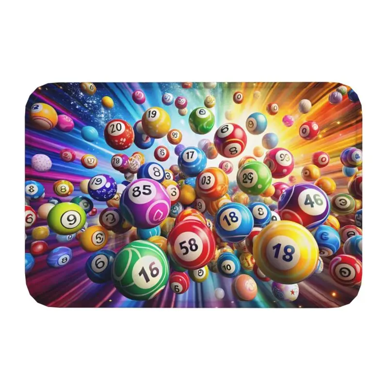 Custom Hot Game Best Play Bingo Doormat Mat Anti-Slip Kitchen Bath Balcony Rug Carpet 40*60cm