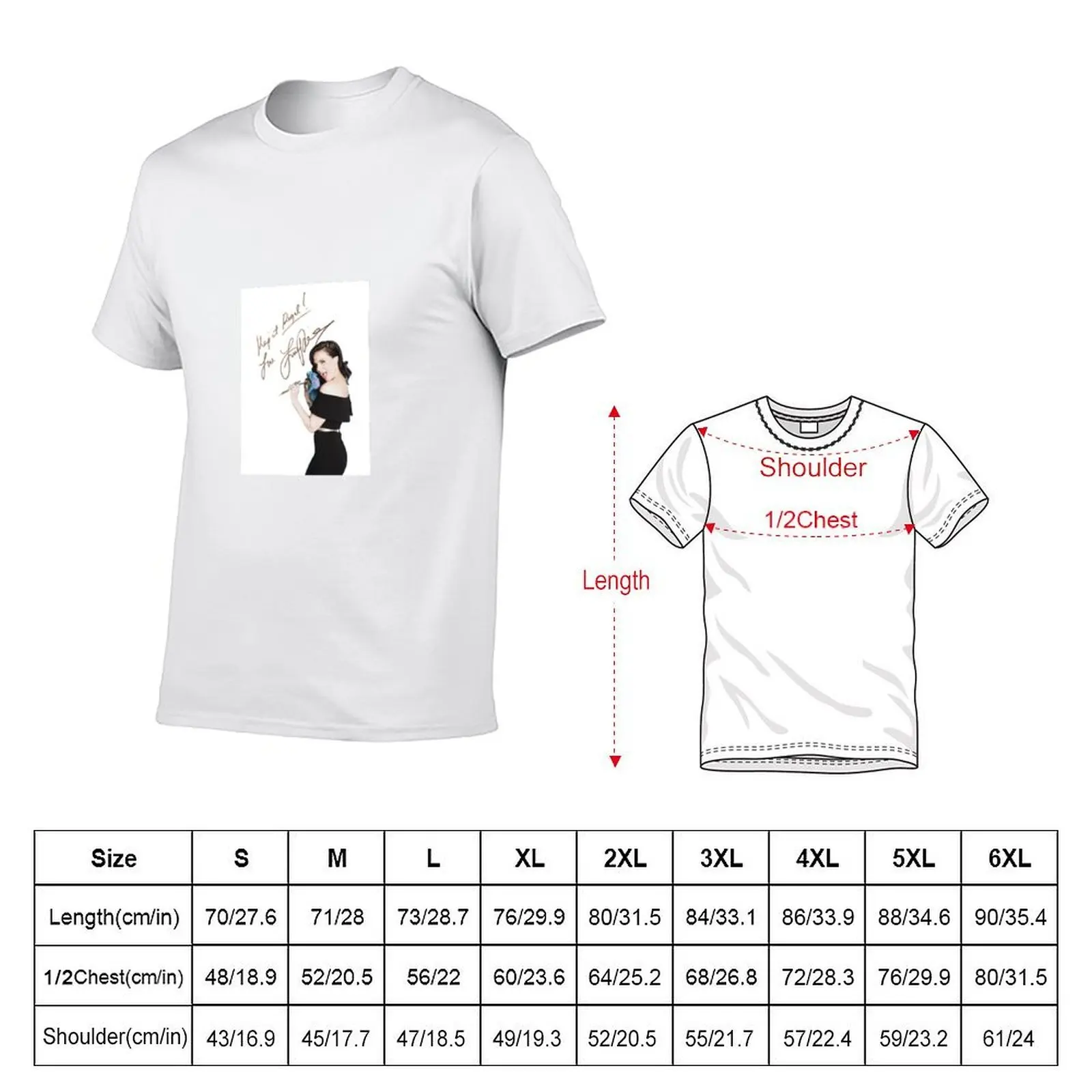 Lana Parrilla Autograph T-Shirt Short sleeve tee custom t-shirts mens clothing
