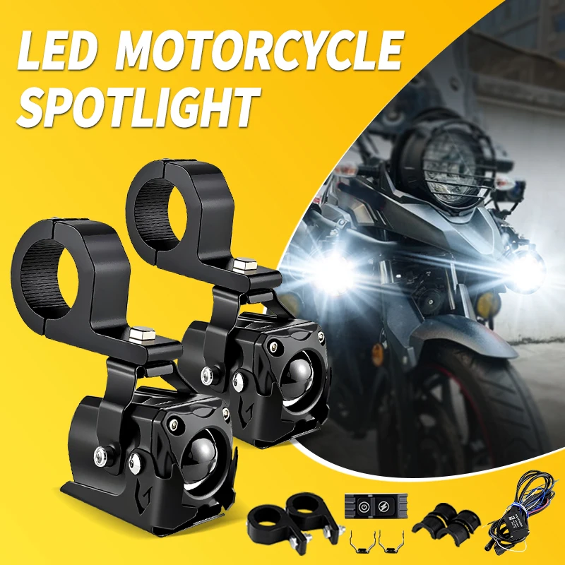 

Комплект универсальных светодиодных вспомогательных фар для мотоциклов Honda CBR 600 RR CBR 600RR CBR600rr 2003-2007, светодиодные противотуманные фары-прожекторы