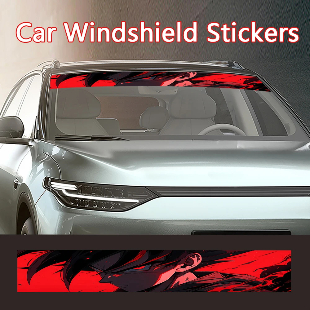

Anime Cool Boy Car Stickers Car Sunshade Stickers Auto Front Windshield Rear Gear Sunshade Decorative Decals Sticker