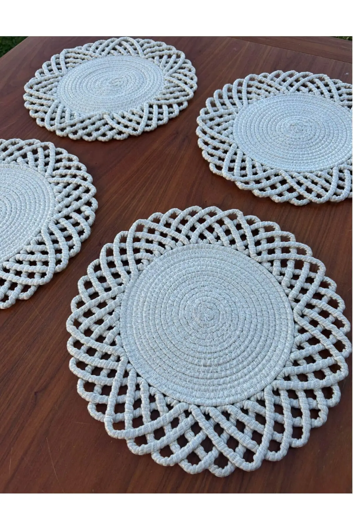 Bohemian Style Rope and Runner Set 4-Person Dining Table Decor  Polypropylene - 1 Runner