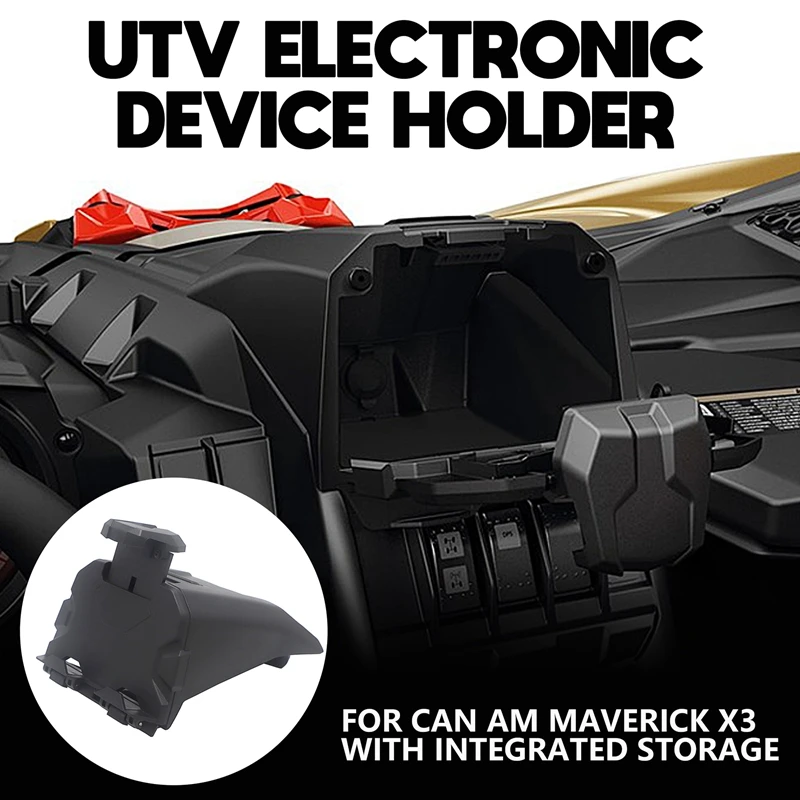 

UTV Electronic Device Holder with Integrated Storage Smartphone Navigation Stand for Can Am Maverick X3 Models 2017-2021