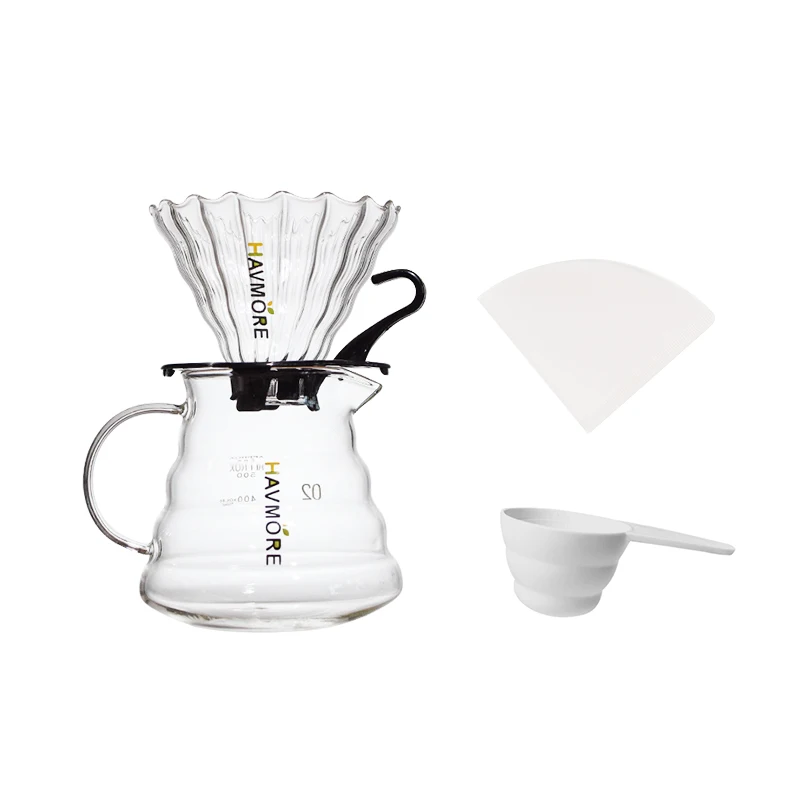 Household All in One Pour Over Barista Coffee Server Dripper Paper Filters Set Maker coffee accessories barista