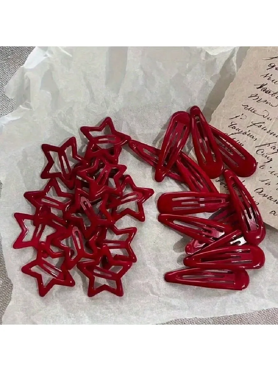 Red Star Claw Clips and Barrettes for Women
