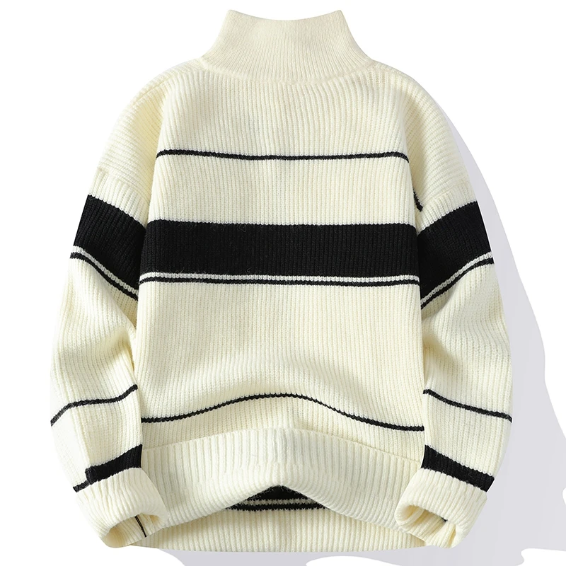 2024 winter new style men's sweater knitted long sleeve Warm Men Fashion Sweaters Thicken Warm wool pullovers Sweater male