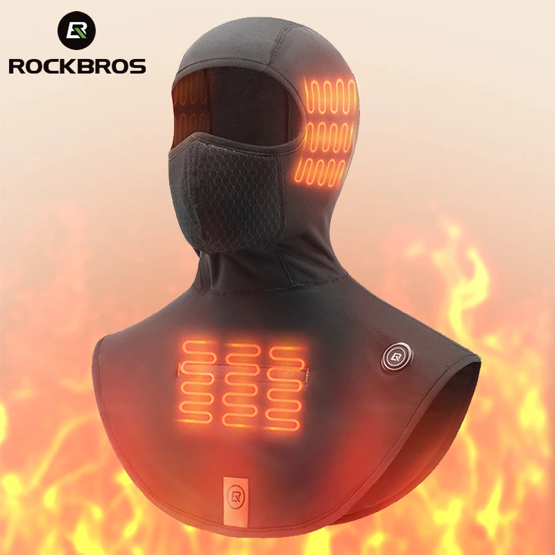 ROCKBROS Winter Mask Cycling Heat Mask Motorcycle Fleece Thermal Sking Mask Outdoor Windproof Moto Scarf Sport Equipment