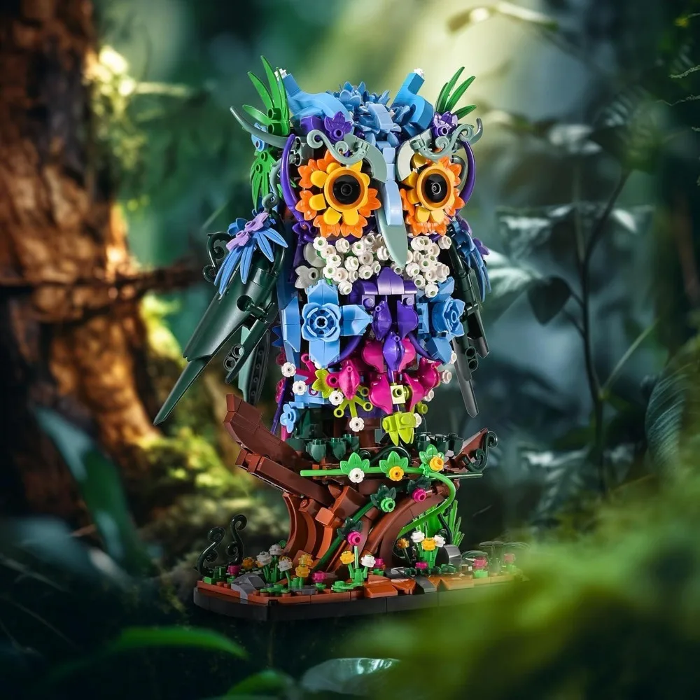 Ornement hibou floral, figurine décorative inspirée de la nature, décoration artistique élégante pour la maison, présentation de bureau stylée, cadeau créatif universel pour hommes et femmes, cadeau quotidien ou de festival