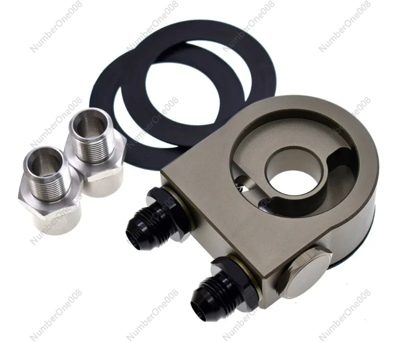 Oil Cooler Adapter Sandwich Plate Thermostat 73-83C 80-90C AN10 AN8 Universal Filter Cooling Kit