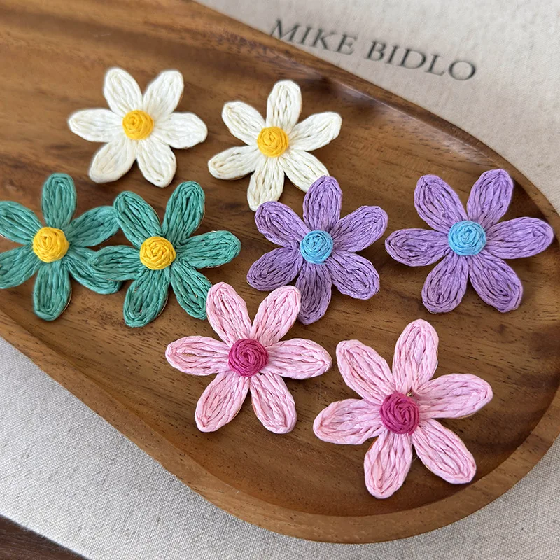 Flower Stud Earrings Oversized Multicolor Resin Beach Vacation Summer Lightweight Eyecatching Dangle Jewelry Women Daily