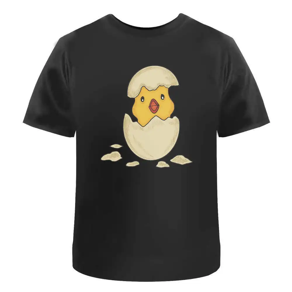 Hatching Chick' Cotton T-Shirts   Anime Graphic T-shirts for Men Clothing Women