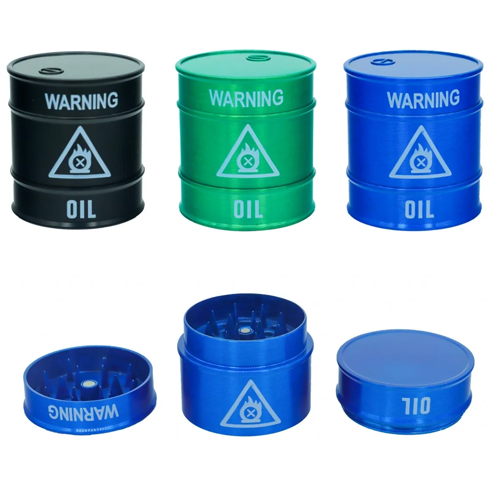 

40mm Garbage Bin Shaped Three-layer Metal Herb Grinder Manual Grinder Tool