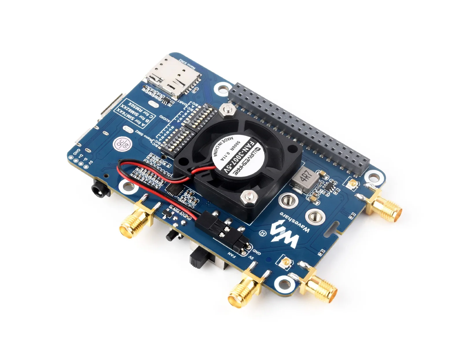 Waveshare SIM7600G-H M.2 4G HAT for Raspberry Pi LTE, LTE CAT4 High Speed, Raspberry Pi SIM,Cellular,4G/3G/2G, GNSS, Global Band