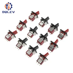 SPDT DPDT Reset Latching Toggle Switch RLS-102 5A 125V 3A 250 AC Mini 3 6PIN ON-ON ON-OFF-ON Rocker Switch Lights Motors