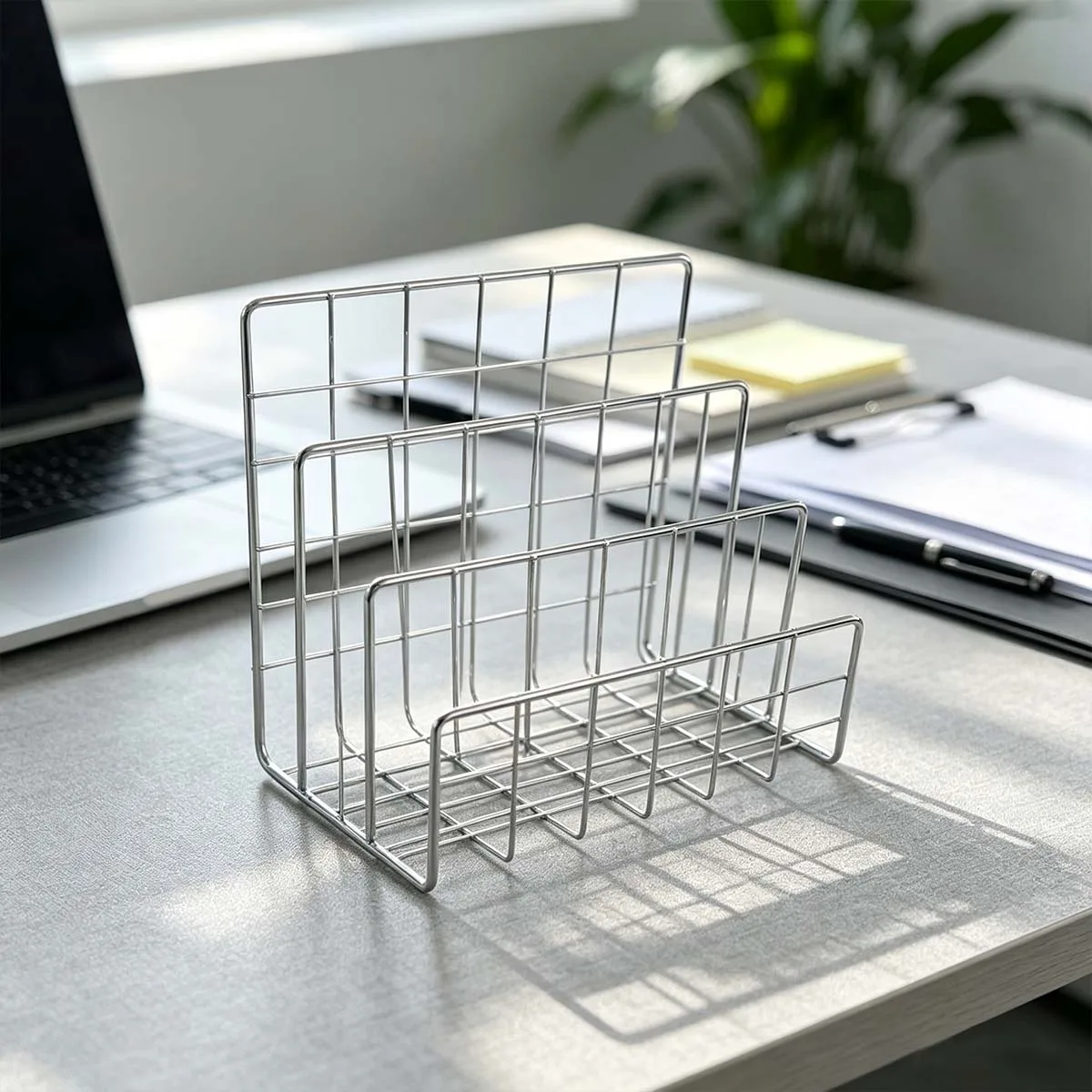 Modern silver office book storage racks, school/home/office desk and drawer storage boxes, back-to-school season, Christmas gift