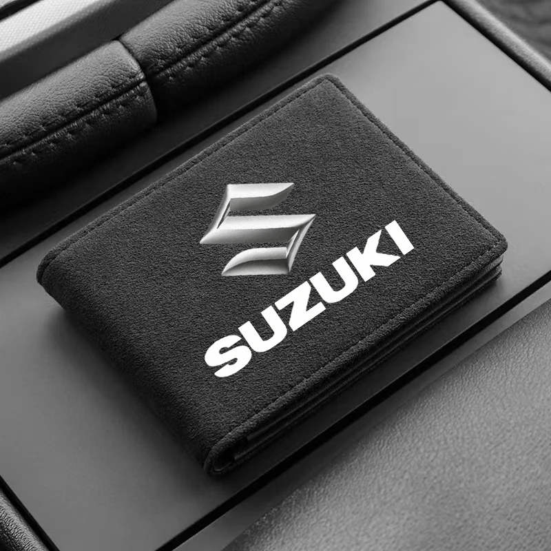 

Чехол для водительских прав с логотипом автомобиля, кошелек для удостоверений личности, аксессуары для Suzuki Swift, Samurai, Vitara, SX4, Jimny, Alto, Kizashi, Ignis