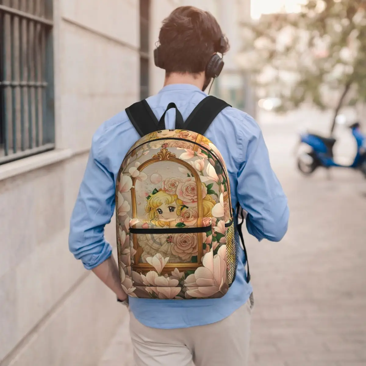 Candy Candy Anime Manga Student Backpack School Bag Hiking Travel Daypack for Men Women Bookbag Shoulder Bags